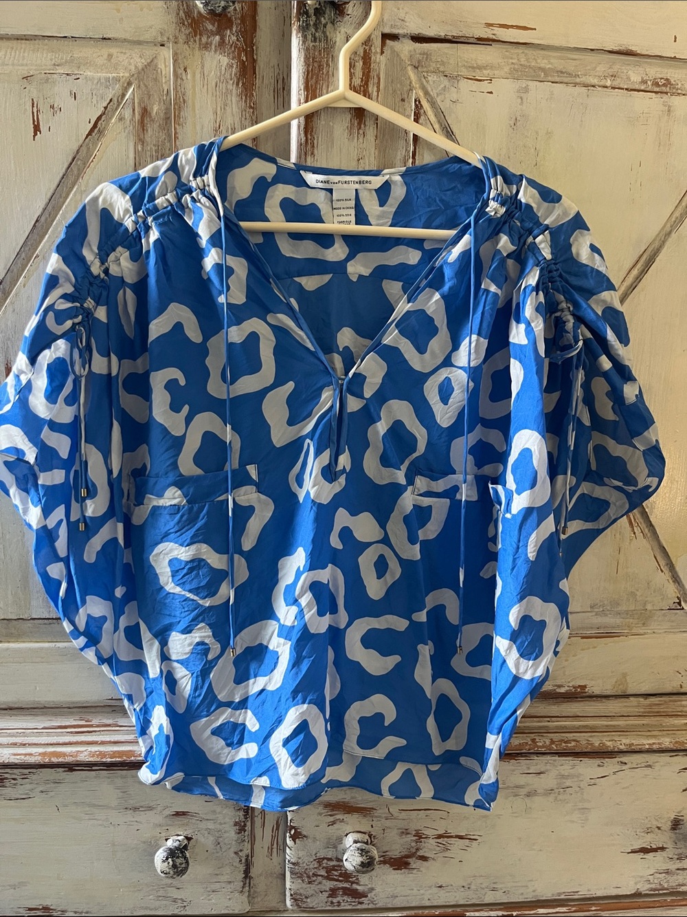 💯 silk oversize dolman blouse